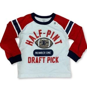 🍁Boys Carter’s Embroidered Football Long Sleeve